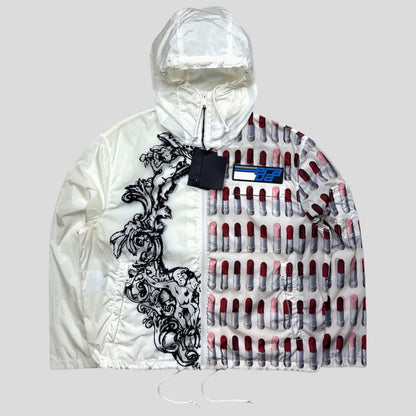 Prada Milano 2018 Race Logo Split Print Lipstick and Frame Windbreaker - M/L