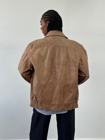 Vintage 1990’s Leather Bomber Jacket - L