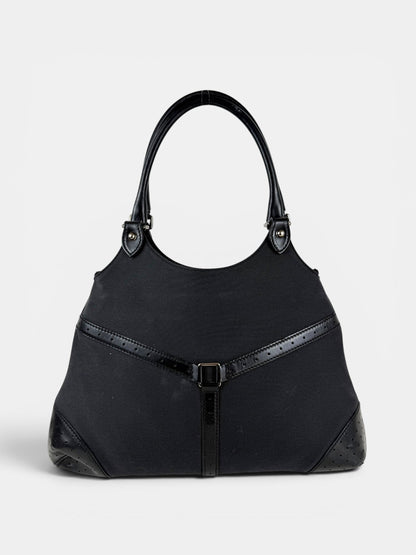 90s Gucci GG Interlocking Black Handbag | O/S, Black