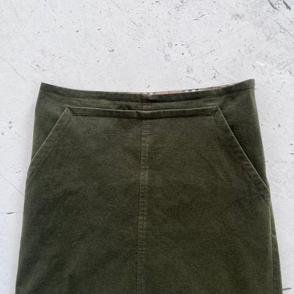 1990s burberry skirt | Green, Olive Green