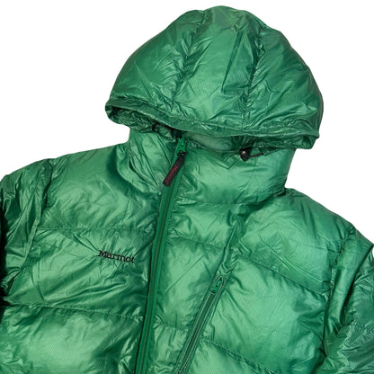 Marmot Asymmetrical Down Puffer Jacket In Green ( L )