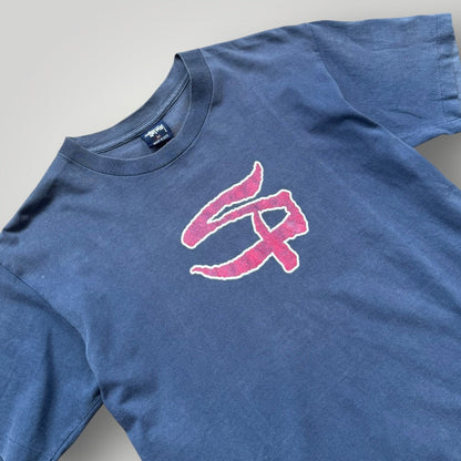 90s Stüssy Single Stitch Made in USA Graphic T-Shirt M | O/S, Blue