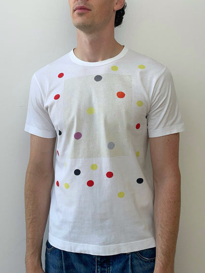 Comme Des Garçons SHIRT X Mary Heilmann Polka Dot Shirt | Medium, White with Multicolor Dots