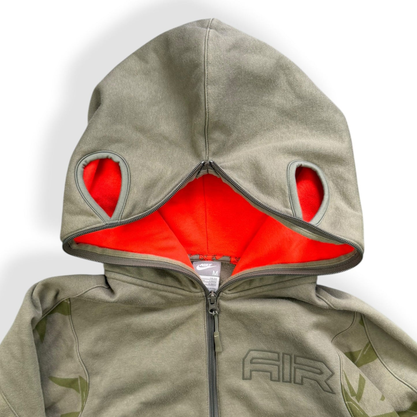 2000's Nike Air Max Full Zip Face Mask Hoodie (M) | Default Title, Green