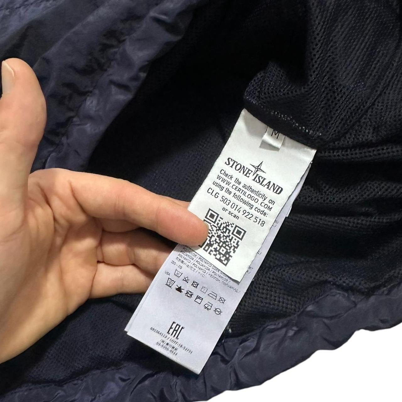 Stone Island Blue Nylon Metal Smock Jacket