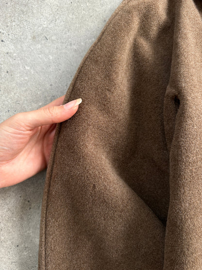 Max Mara Weekend 2000s Wool Hooded Double Breasted Coat - M