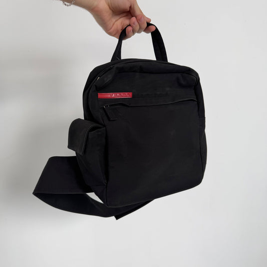 fw1999 prada sport neoprene sling backpack | O/S, Black