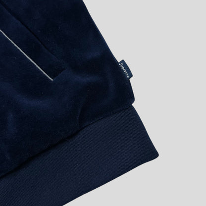 Supreme FW18 Velour Blue and Pink Piped Tracksuit Set - M/L