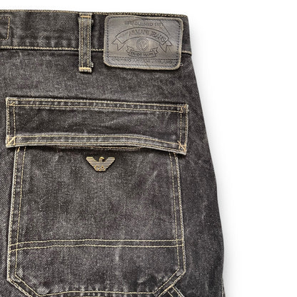 90's Armani Black Denim Carpenter Jeans (32) | Default Title, Black