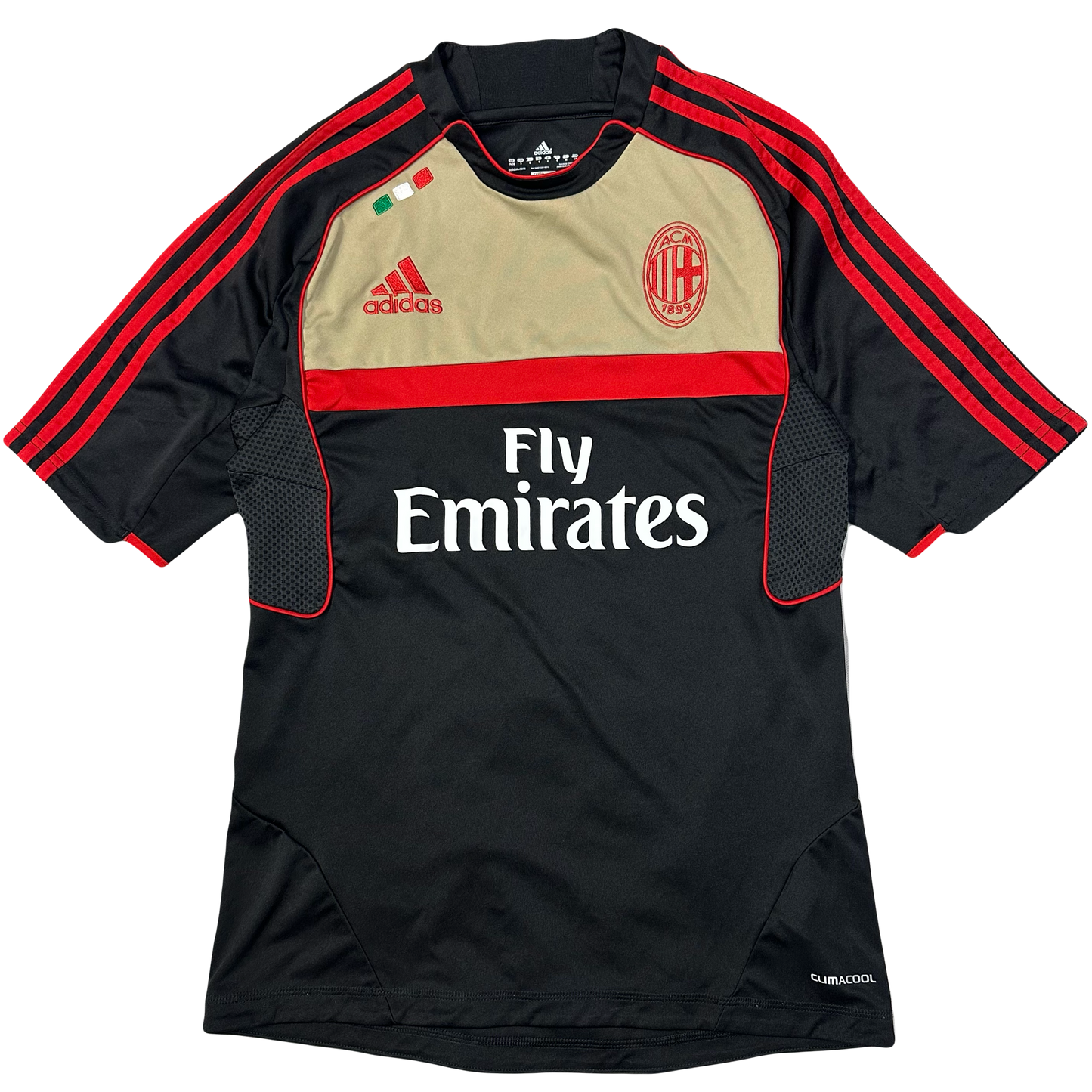 Adidas AC Milan 2010/11 Shirt In Black & Red ( S )