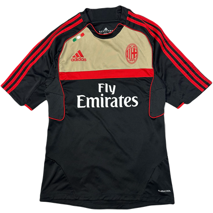 Adidas AC Milan 2010/11 Shirt In Black & Red ( S )