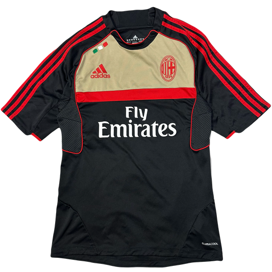 Adidas AC Milan 2010/11 Shirt In Black & Red ( S )