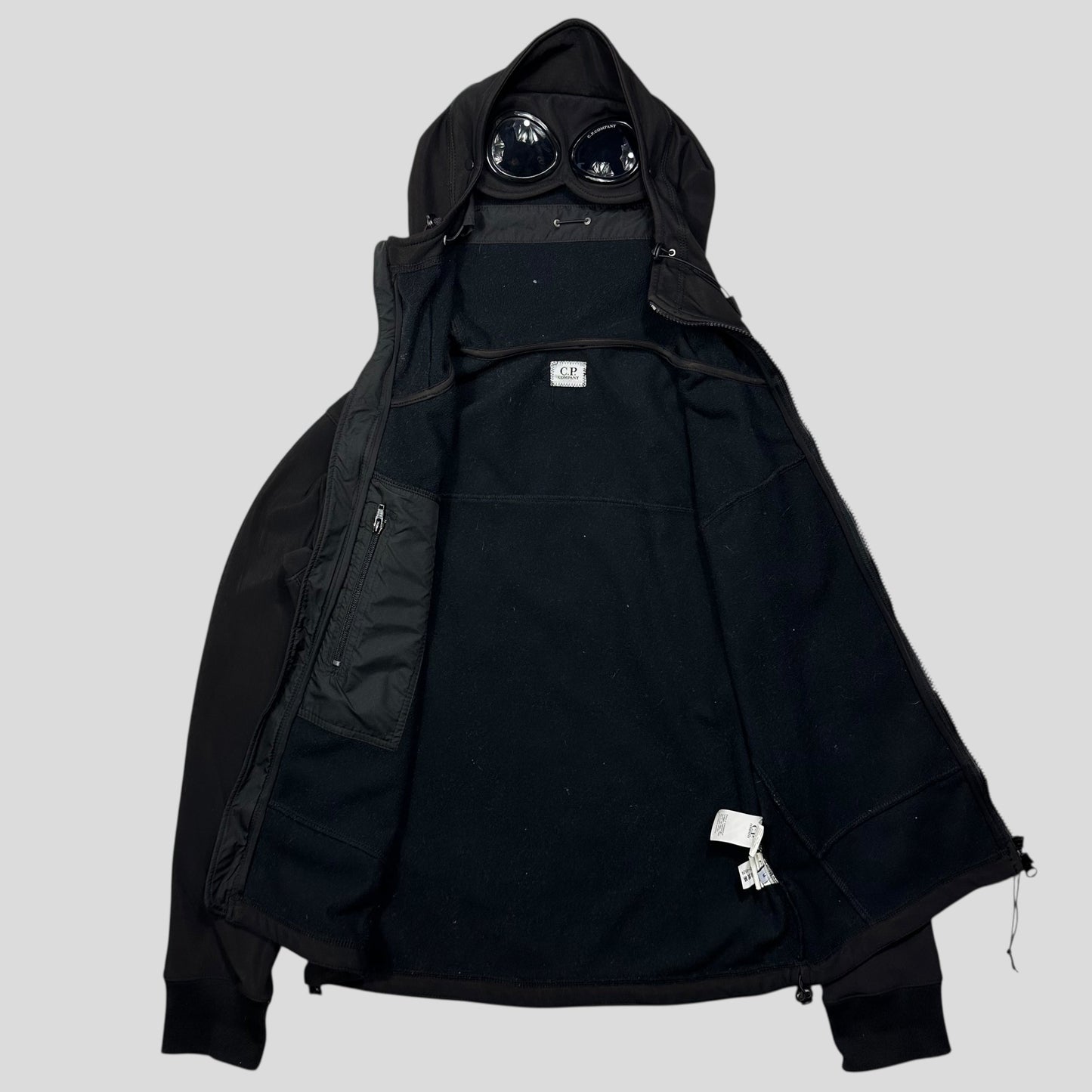 CP Company 2010 Era Black Soft Shell Goggle Jacket - S