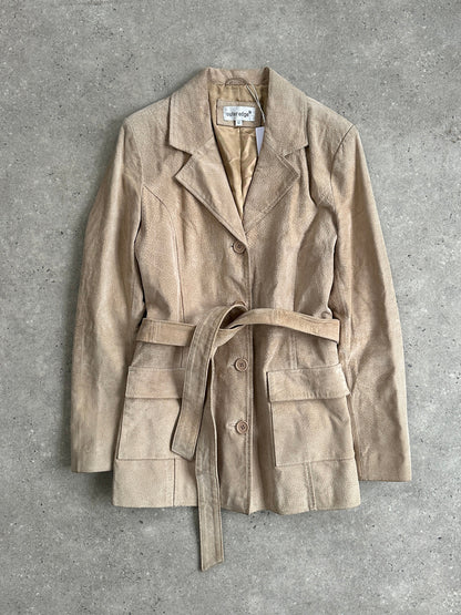 Vintage Belted Suede Jacket - M