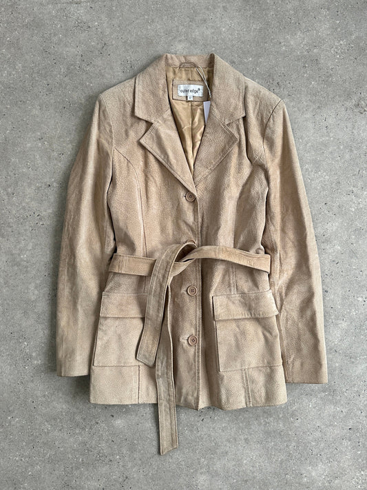 Vintage Belted Suede Jacket - M