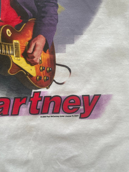 2003 Paul McCartney Back in the World T-Shirt - XL | X-Large, Red