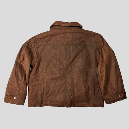 CP Company 1994 Waxed Heavy Cotton Flannel Lined Work Jacket - IT48 (L/XL) | Default Title, Blue