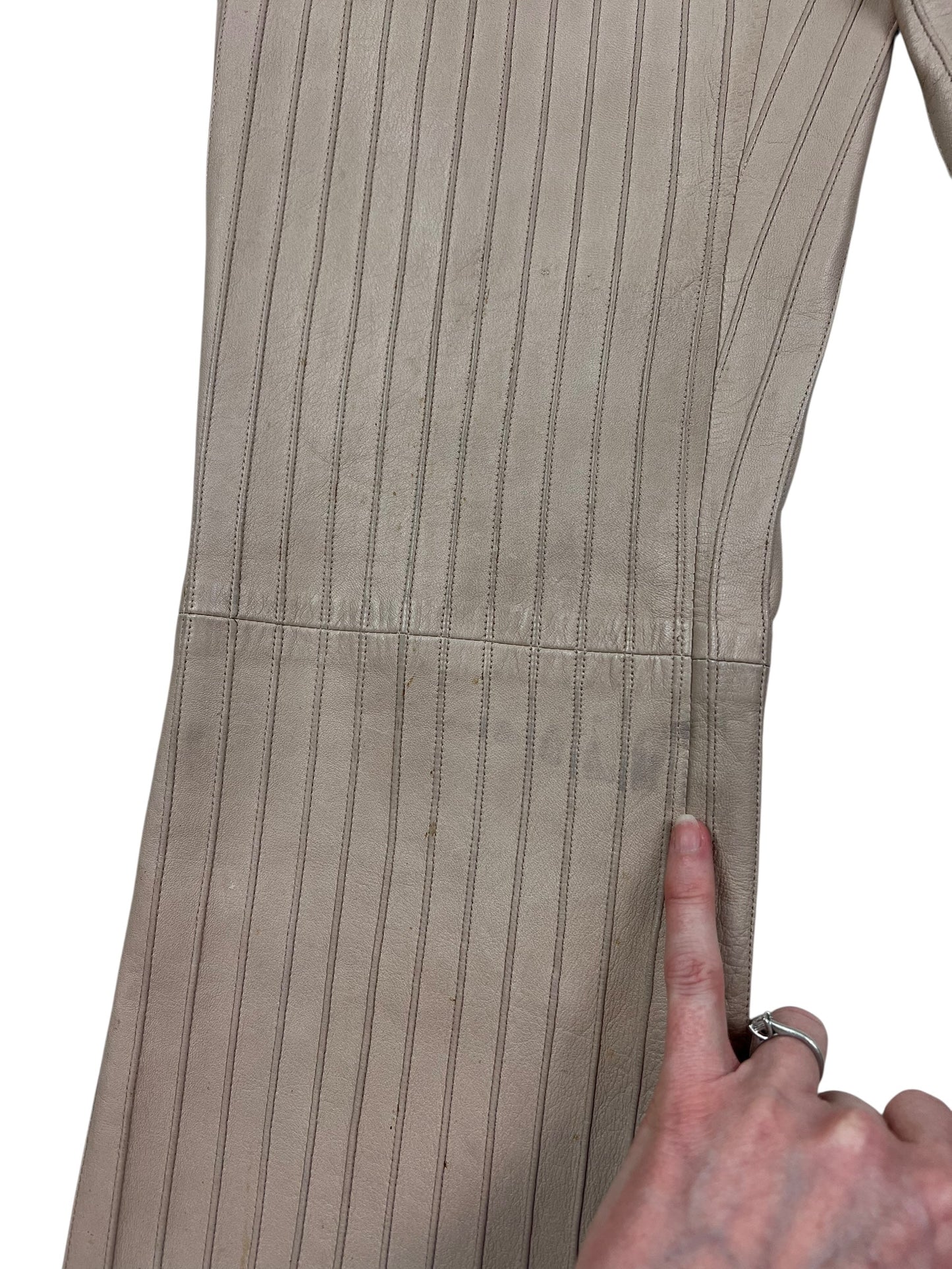 Gucci F/W 1999 leather pinstripe trousers Tom Ford era