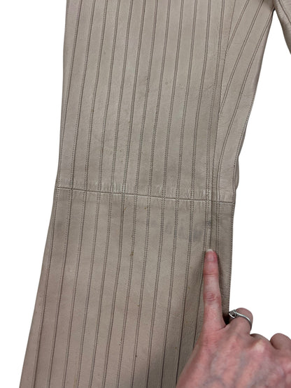 Gucci F/W 1999 leather pinstripe trousers Tom Ford era