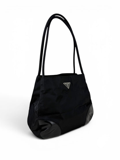 2000s Prada Milano Nylon Mini Tote Bag | O/S, Black