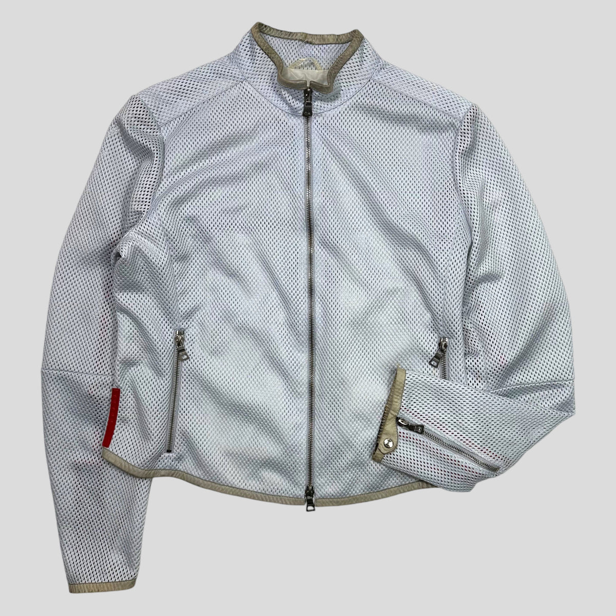 Prada Sport SS00 Technical Mesh Moto Jacket - IT46 | Small, Blue