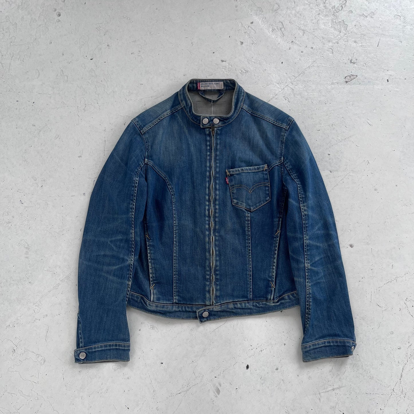 vintage levis engineered jacket | Blue, Red