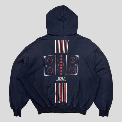 Hai Sporting Gear by Issey Miyake 80’s Ice Hockey Graphic Boxy Hoodie - M/L