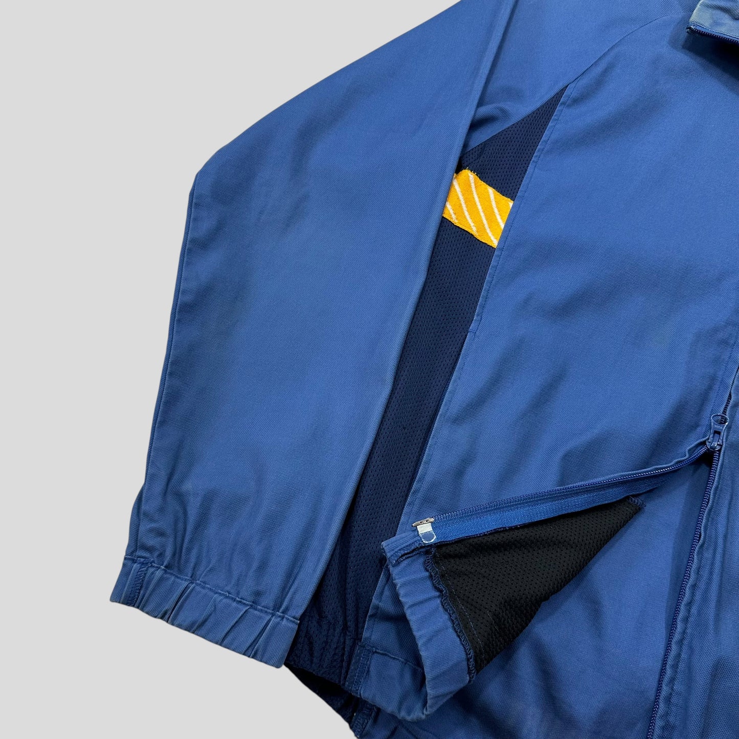 CDG SHIRT 00’s Mesh Panelled Technical Spellout Logo Jacket - M | Default Title, Blue with Yellow