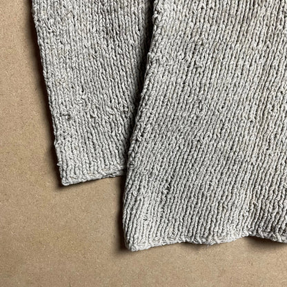 A/W 1995 Oatmeal Knitted Side Button Crew Neck