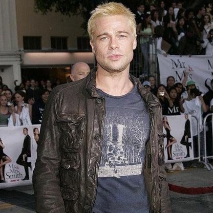 Neil Barrett 00’s Brad Pitt Leather Multipocket Moto Jacket - XS/S