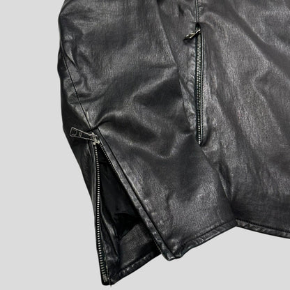 Prada Milano 2013 Lambskin Leather Biker Pocket Jacket - L