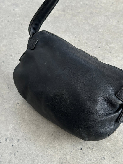 Emporio Armani 2000s Aged Leather Shoulder Bag