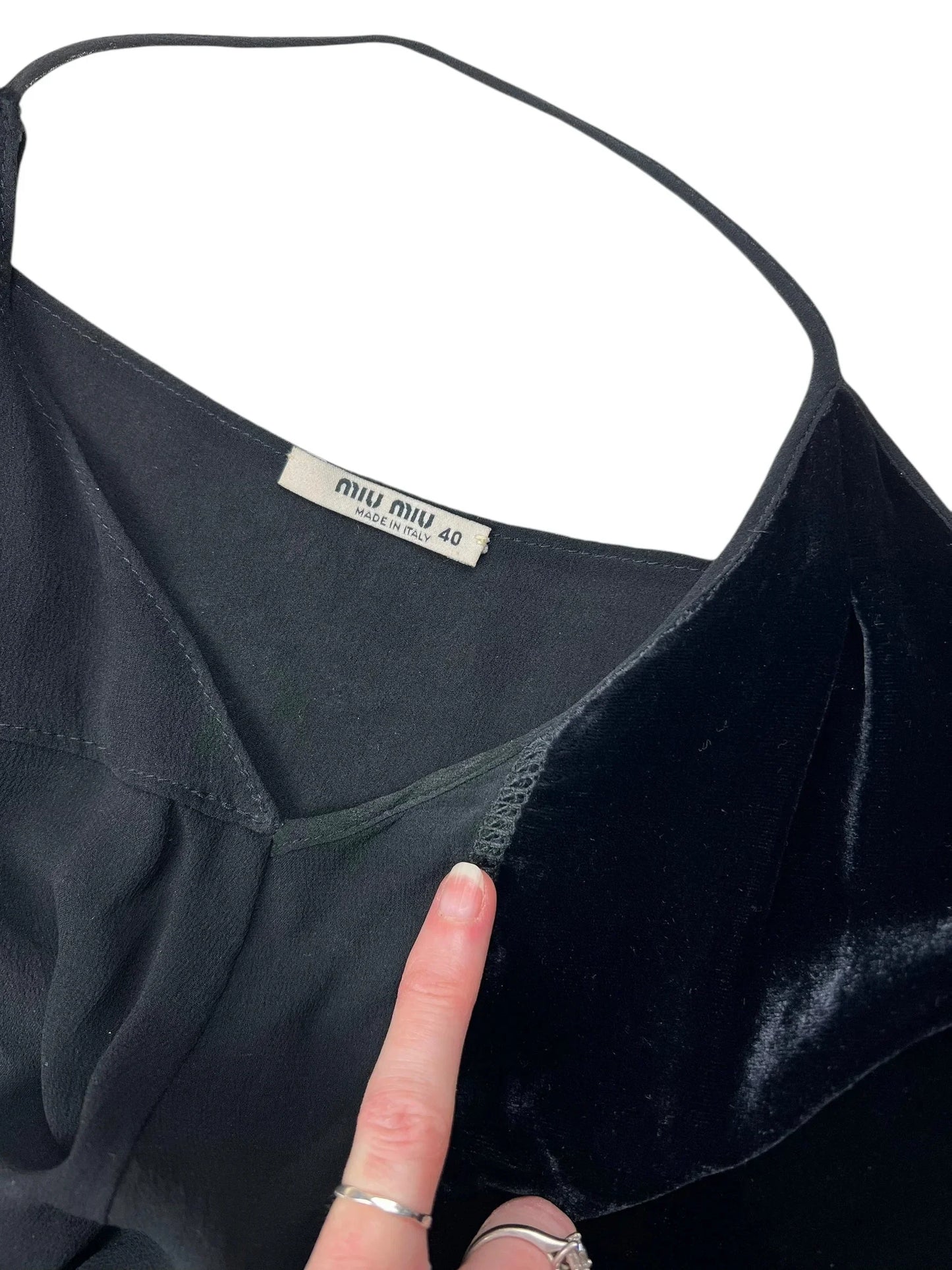 Miu Miu 1990s velvet sheer slip dress