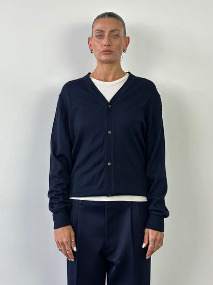 Italian Vintage Merino Wool Cardigan - M