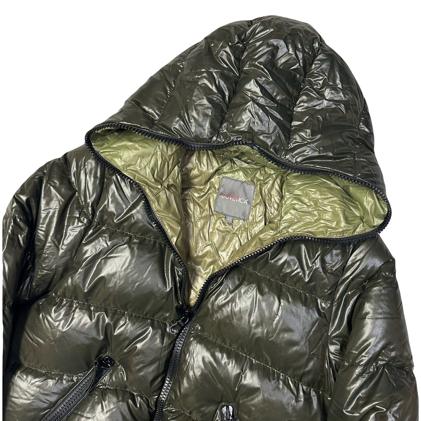 Duvetica Puffer Jacket In Khaki Green (M) | Duvetica, Green