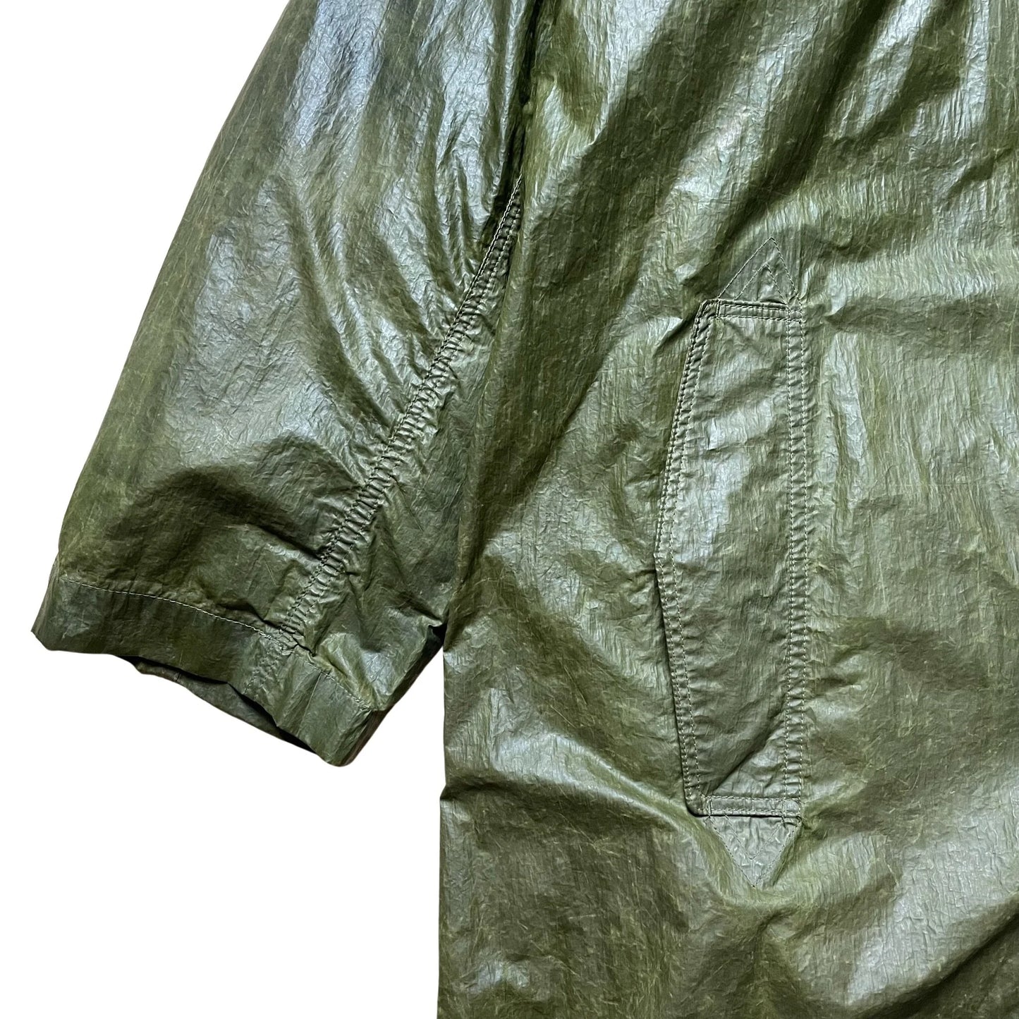 A/W 1988 Crocodile Green Dual Layer Ice Trench Coat