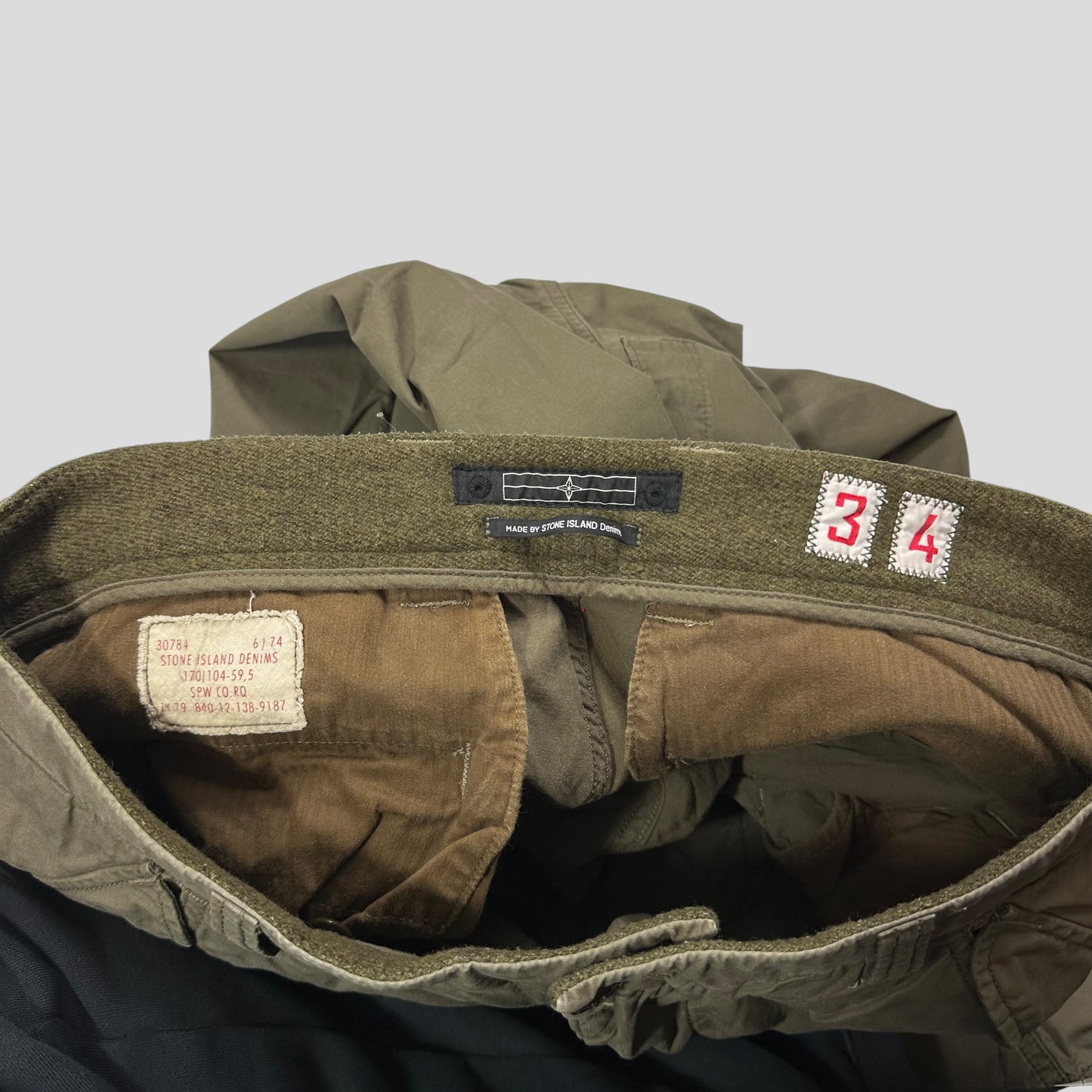 Stone Island AW08 Denims Multipocket Baggy Cargo Trousers - L | Default Title, Green