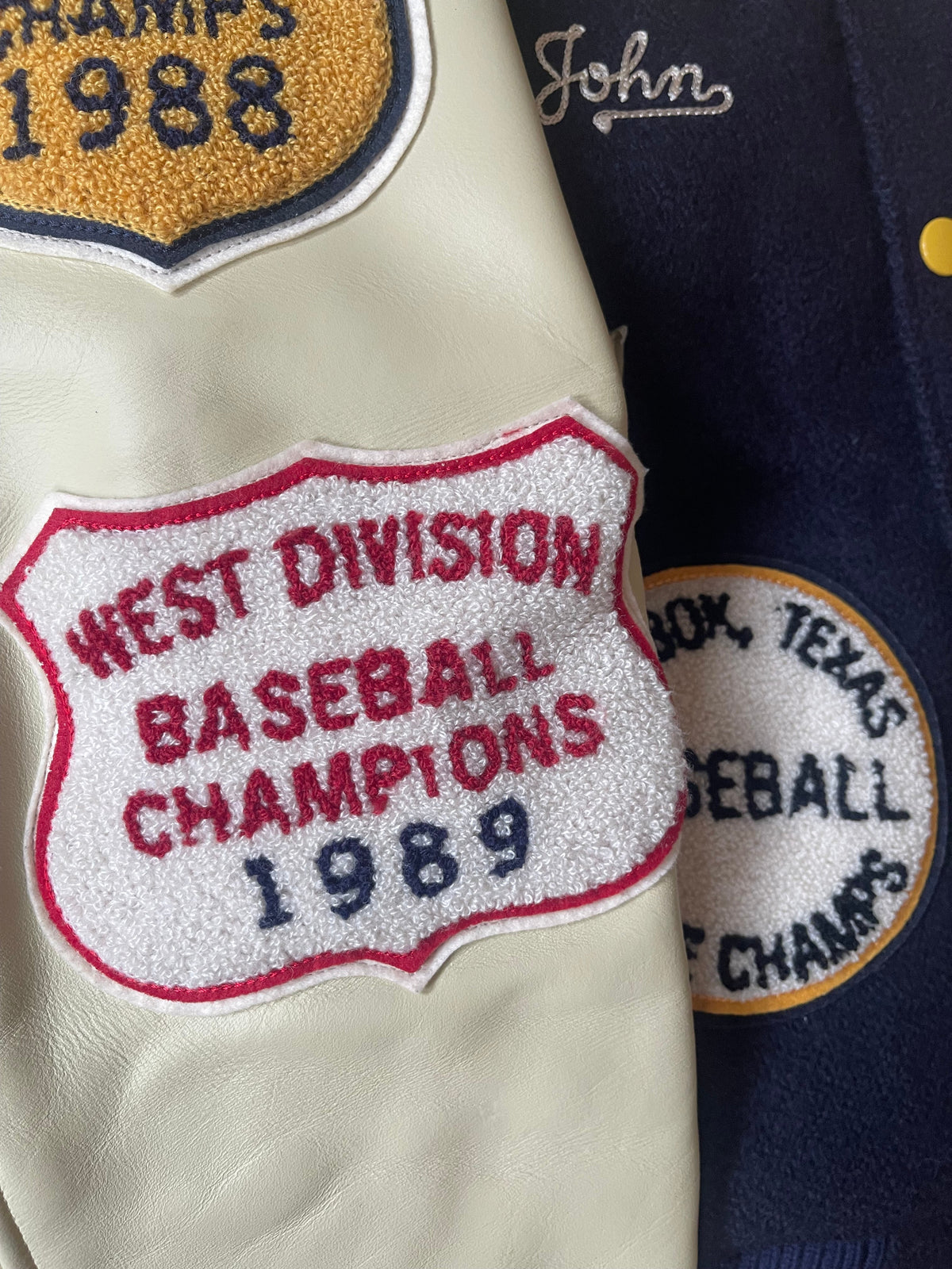 Whitesville 'Texas Baseball' Varsity Jacket - L | Large, Black