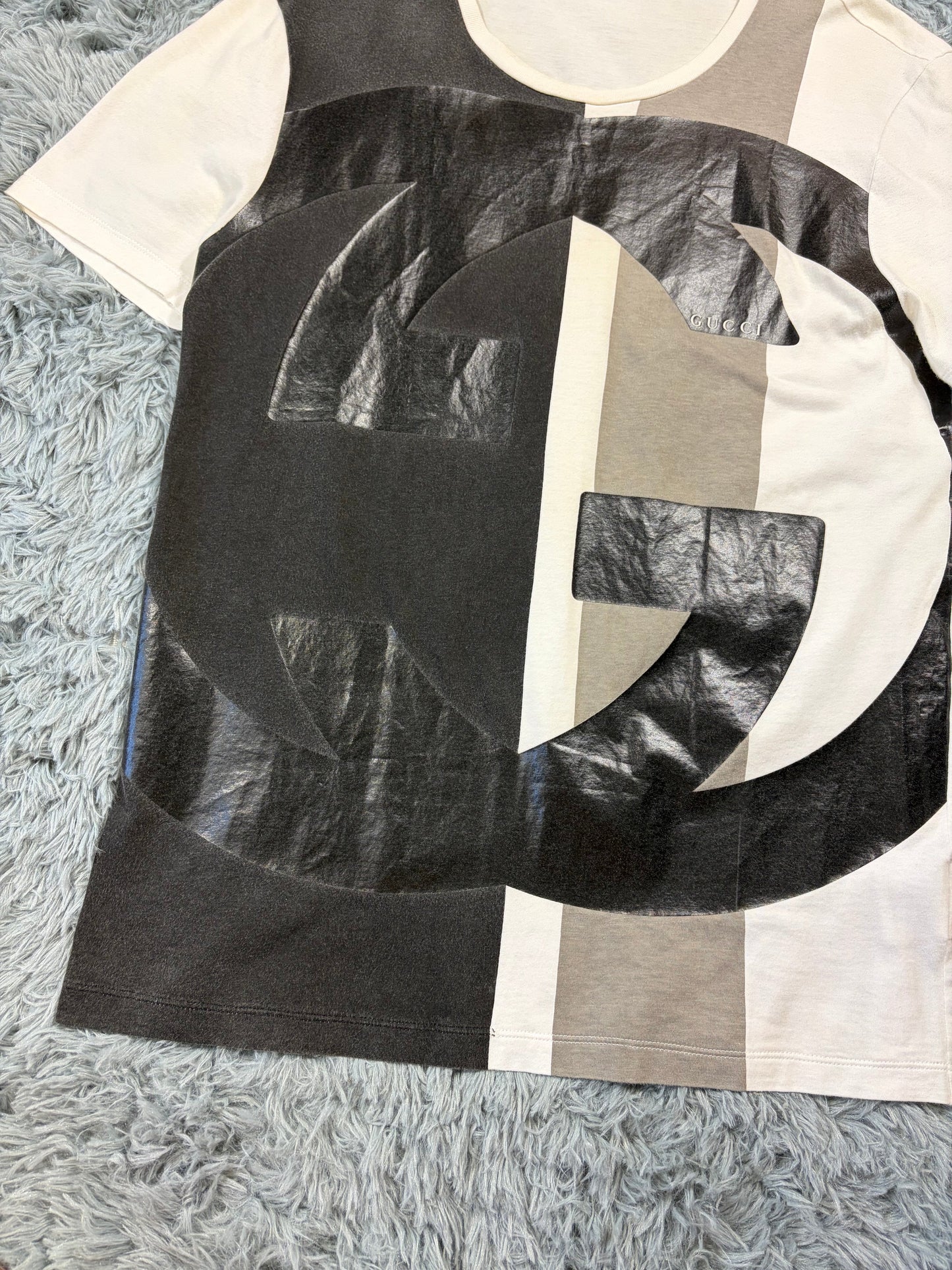 Gucci by Frida Giannini 2009 Giant GG Logo Colourblock T-Shirt - M | O/S, Multicoloured