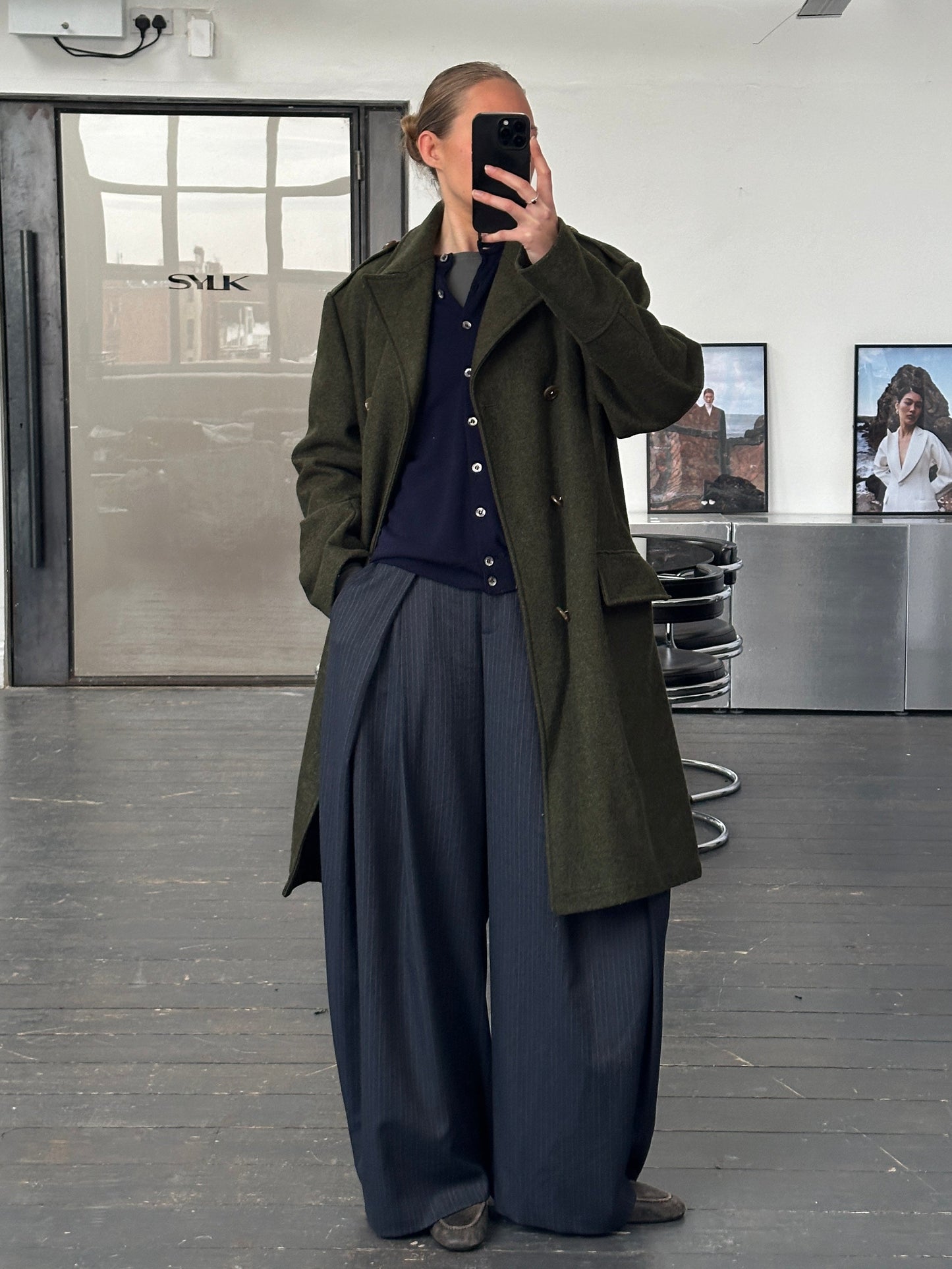 Dolce & Gabbana 1990s Wool Double Breasted Coat - L/XL