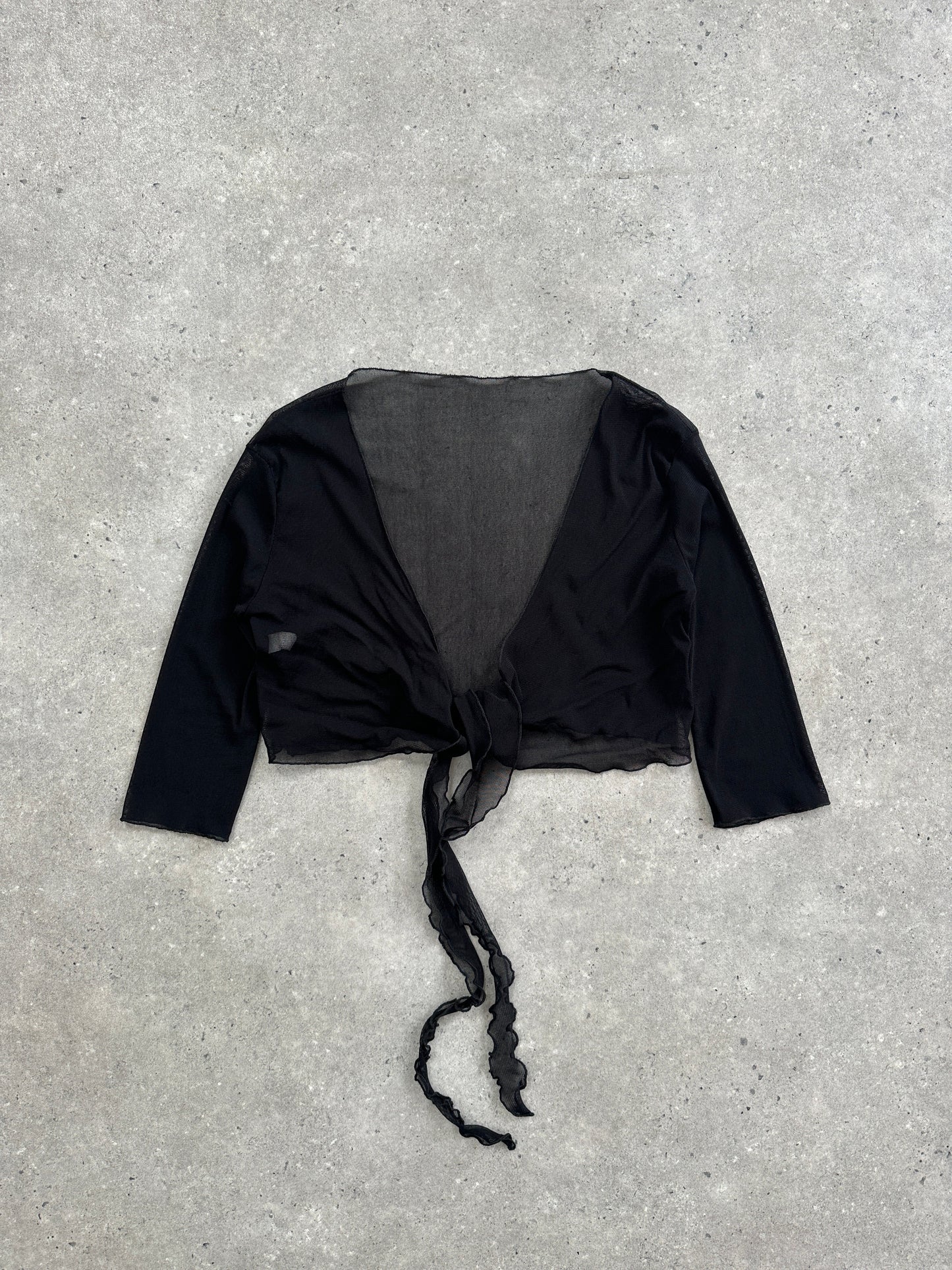 Italian Vintage 2000s Sheer Tie Cardigan - S