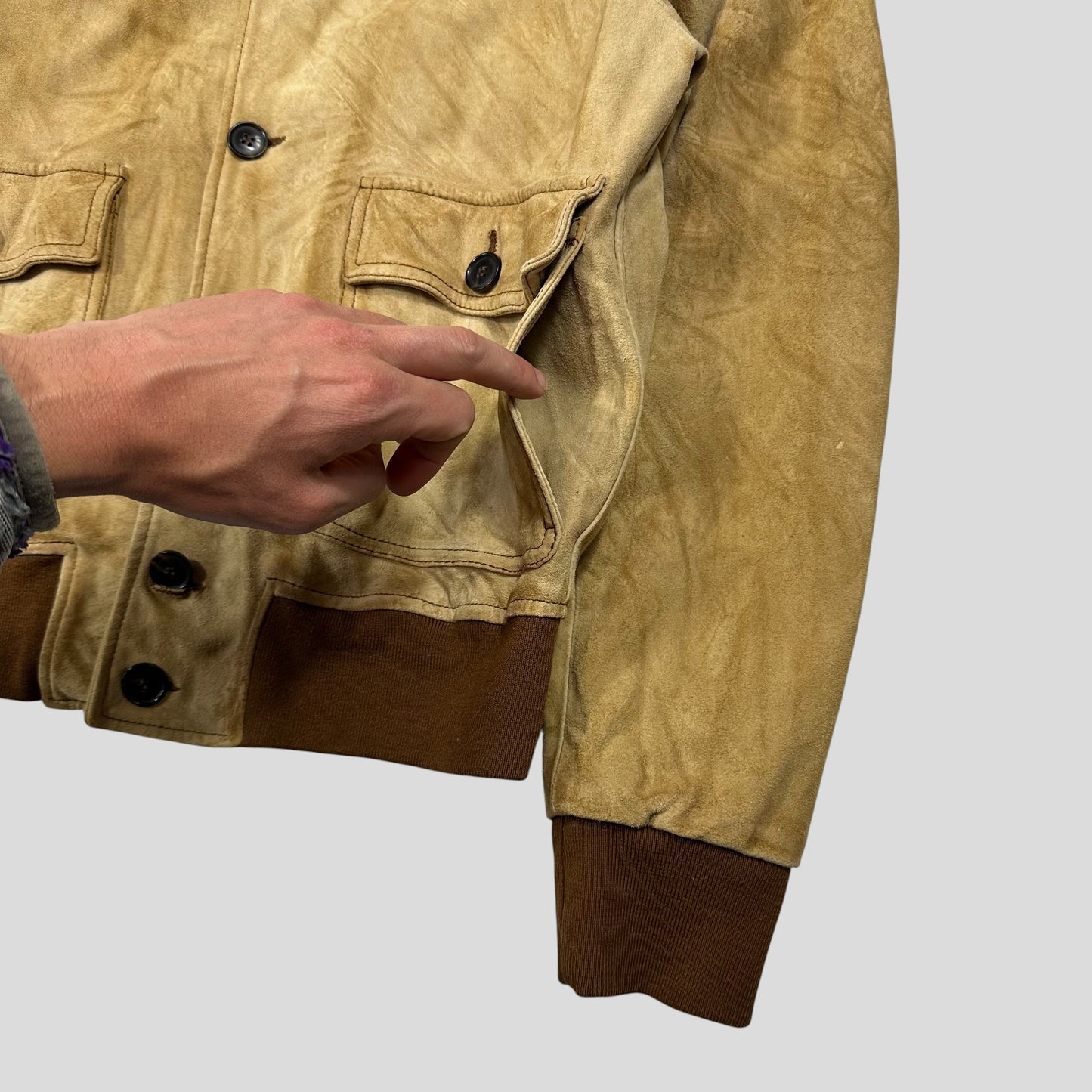 Dolce & Gabanna 00’s Goatskin Leather Flight Jacket - M | Default Title, Multicoloured