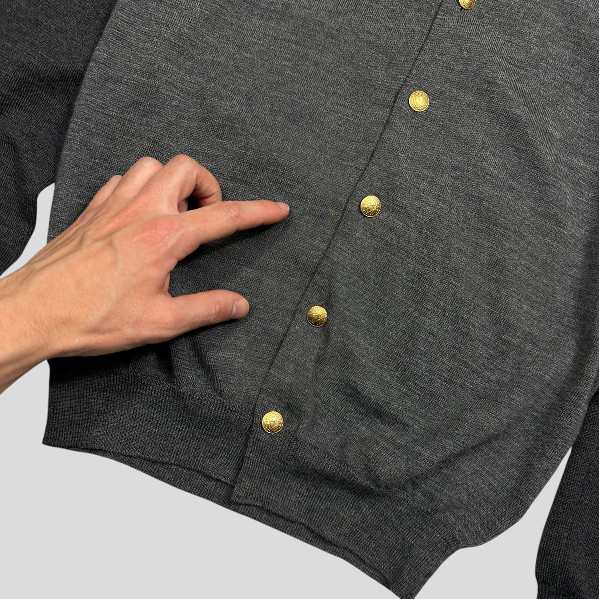 Comme Des Garçons Tricot 2011 Panelled Textured Cardigan - S | Grey