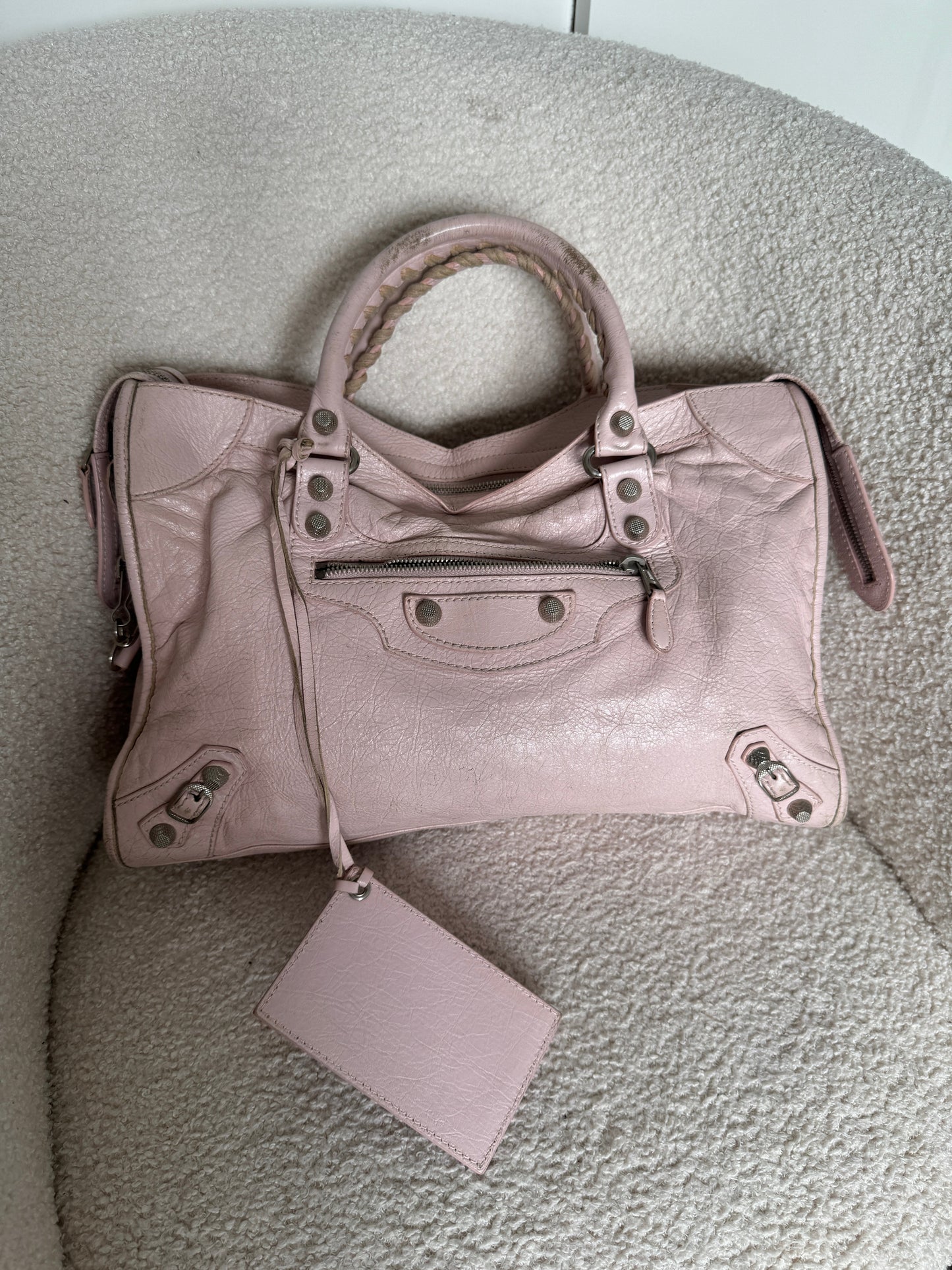 S/S 2014 Balenciaga Baby Pink City 2Way Handbag | O/S, Pink