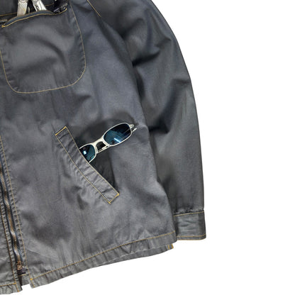 Armani Jeans 00’s Contrast Stitch Cropped Jacket L | Large, Black