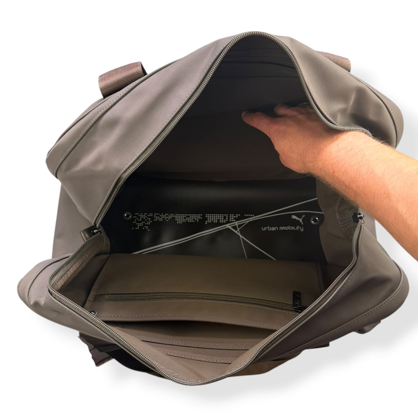 2000's Puma Urban Mobility Wood Panel Cargo Bag | O/S, Brown