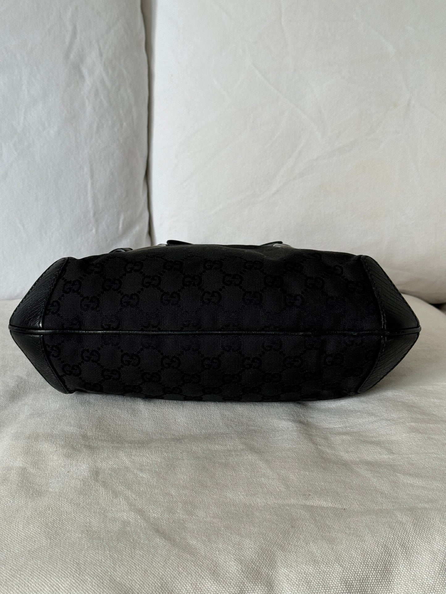 1990s Gucci Black Monogram Horsebit 1955 Shoulder Bag | O/S, Multicoloured