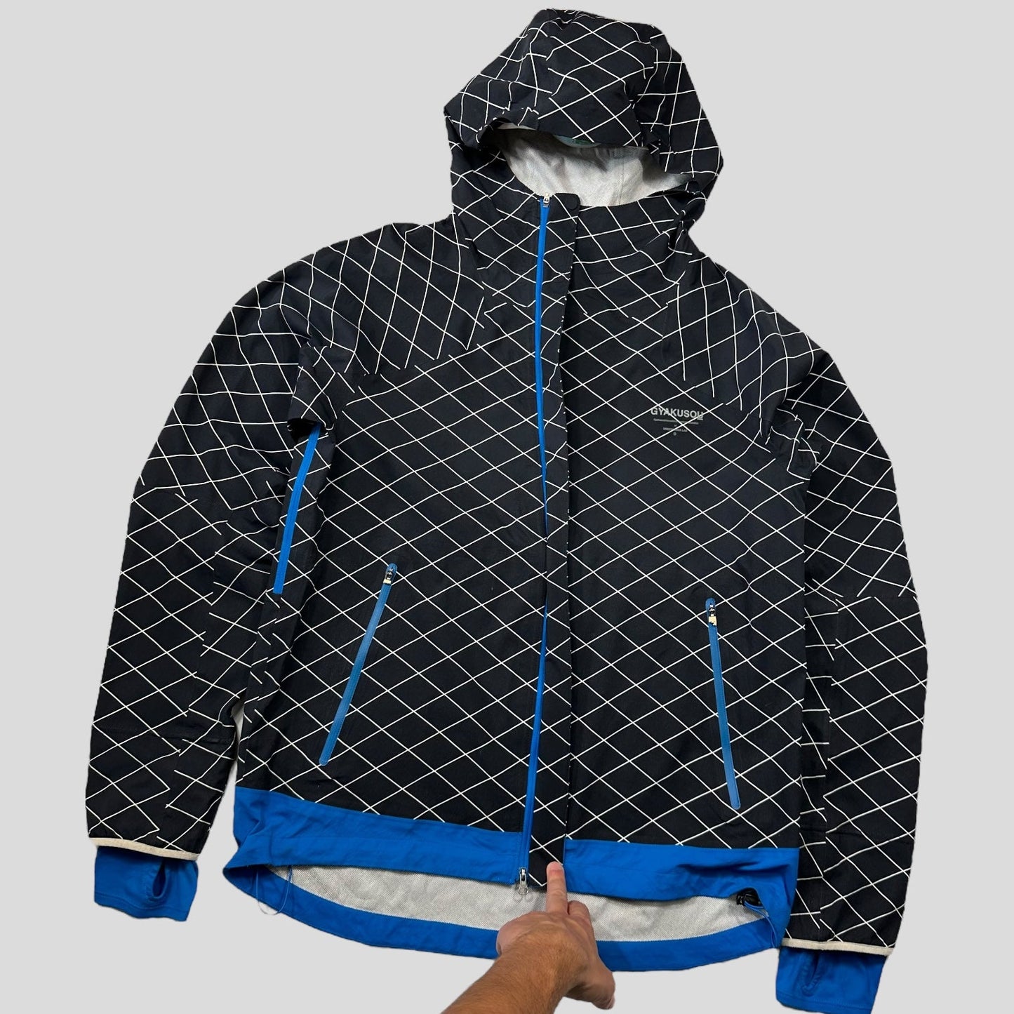 Nike Gyakusou 2015 x Undercover 3m Diamond Asymmetrical Taped Seam Jacket - XL (L) | Large, Blue