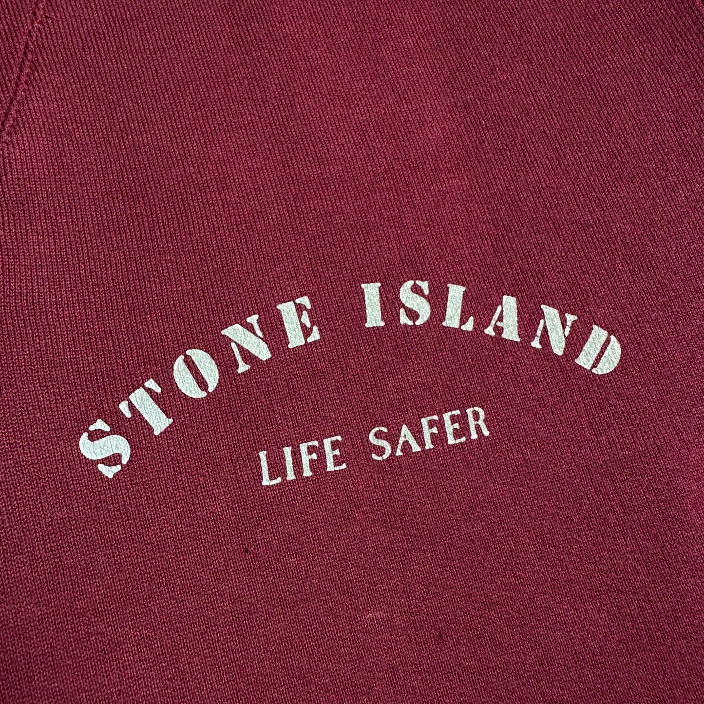 S/S 1993 Burgundy “Life Safer” Quarter Zip Pullover Sweater