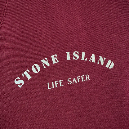S/S 1993 Burgundy “Life Safer” Quarter Zip Pullover Sweater